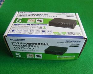 　ELECOM / エレコム / プラスチック筐体 電源外付け 100BASE-TX対応 スイッチングハブ / JUNK（ジャンク） 　