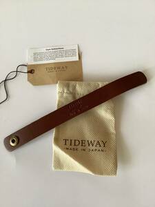 ◎未使用　TIDEWAY　タイドウェイ　スナップボタン　ブレスレット　バングル　本革　レザー　チョコブラウン