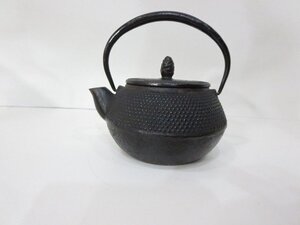 【1円～】南部鉄器 急須 アラレ あられ 霰 約φ9.5×h5.5cm 鉄瓶 茶器 インテリア キッチン用品 伝統工芸品 岩手県 金属工芸品/中古品 V23