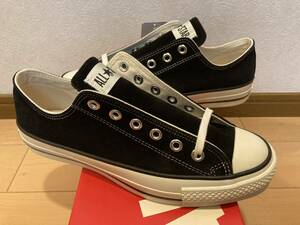 18’ 定価以下 26㎝ CONVERS ALL STAR J BLACK SUEDE 黒 スエード AS OX ローカット コンバース 日本製 made in japan