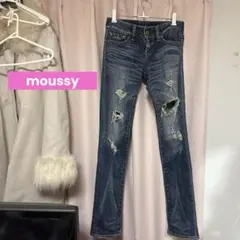 MOUSSY VINTAGE ダメージスキニーデニム