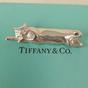 【希少】TIFFANY ティファニー 猫 ブローチ