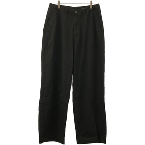 WHITELAND ホワイトランド 24SS WIDE CHINO PANTS ワイドチノパンツ 24S-PTL336-WL ブラック L IT9K51QOZIDH