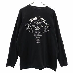 ショーンジョン 長袖 Tシャツ L ブラック Sean John ロンT メンズ