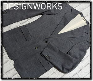 ★DESIGNWORKS　デザインワークス　2釦ウールジャケット　ブレザー　グレー★