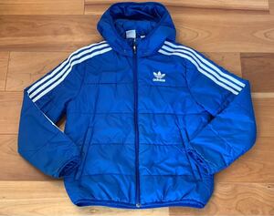 即決★150cm★adidas★中綿ジャケット★アディダス★アウター★ダウンジャケット★ブルー