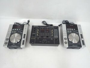 Pioneer CDJ-200 CDJプレーヤー 2台セット + パイオニア DJM-300 DJミキサー △ 6E742-3