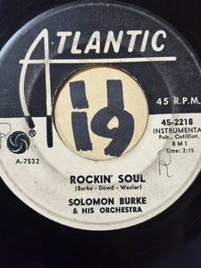 試聴 SOLOMON BURKE ROCKIN’ SOUL 両面VG+ SOUNDS VG++ 