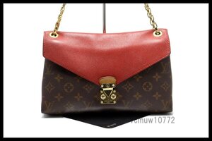 近年モデル希少美中古■LOUIS VUITTON モノグラム パラスチェーン レザー チェーンショルダーバッグ ルイヴィトン■0822pm002035