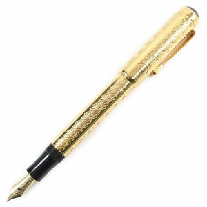 美品●MONTBLANC モンブラン パトロンシリーズ1994 ルイ14世 SV925 ペン先K18 Ｍニブ 4625/4810 万年筆 ゴールド 総重量51.69g メンズ