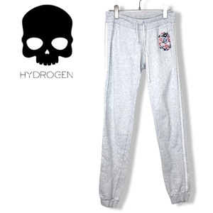 ★HYDROGEN(ハイドロゲン)★メンズ スカルプリント スウェット パンツ ジョガー サイドライン グレー size S 管:C:01