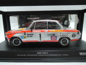 ☆レア500台限定・PMA Minichamps ☆1/18 BMW 2002 TI “RAR TEAM LERU” #1 SEPP MANHALTER 1000KM sterreichring Winner☆24.0905