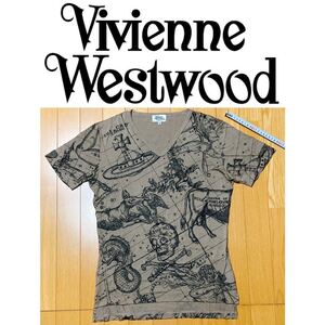 新品 Vivienne Westwood MAN 星座 オーブ柄 Tシャツ 46 ヴィヴィアンウエストウッド アングロマニア ANGLOMANIA スカル SKULL カットソー