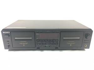SONY TC-WE675 Wカセットデッキ　両デッキベルト新品交換済　両デッキ録音、再生可能　ピッチコントロール機能付　取扱説明書コピー付