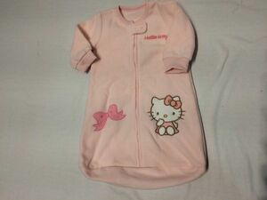 ★1004★Hello kitty ハローキティー　おくるみ　ベビー服　50-70cm　女の子　USED　防寒　フリース