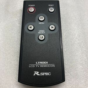 ＊ジャンク品 R Spec LCD TVリモコン LTR001＊