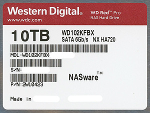 Western Digital製HDD WD102KFBX 10TB SATA600 7200 [管理:1000028876]