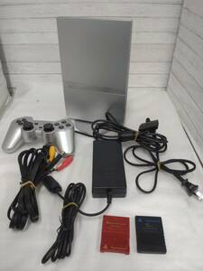 【09】PlayStation2本体（SCPH-75000 /サテンシルバー） PS2