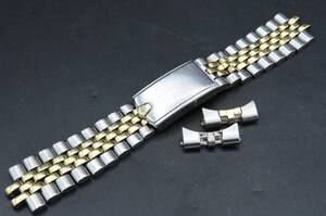 希少 1円 ROLEX ロレックス USAジュビリーブレス アメリカン 14KYGコンビ 取付幅20mm デベソバックル メンズ 時計 パーツ ベルト SSCLG378