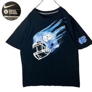 NIKEナイキ アメフトヘルメットビッグプリント スウッシュロゴ TシャツL