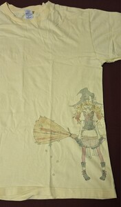 中古 東方Project 霧雨魔理沙 Tシャツ Lサイズ 薄いイエロー 