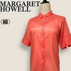 マーガレット・ハウエル MARGARET HOWELL コットン 半袖 ブラウス