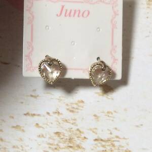 ☆2　新品　ピアス⑦　Juno　ハート　同梱歓迎　送120円～