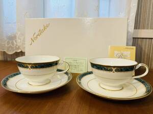 【未使用】Noritake ノリタケ ESSEX COURT エセックスコート カップ&ソーサー C/S C&S 2客セット ペア