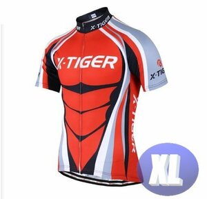 x-tiger サイクリングウェア 半袖 XLサイズ 自転車 ウェア サイクルジャージ 吸汗速乾防寒 新品 インポート品【n600-05】