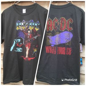 70年代バンド ACDC L バンドTシャツ　ロックTシャツ