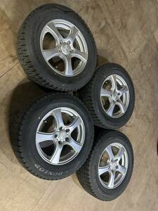 中古冬タイヤホイールセット　215/65R16　DUNLOP WINTER MAXX02 16ｘ6.5+55 5/114 VIOLENTO　4本セット　送料安★☆