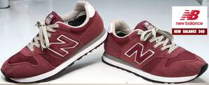 【美品・USED/正規店購入】NEW　BALANCE　340　モデル　メンズ・スポーツシューズ　　　サイズ＝25.0cm　　　カラー＝ワインレッド系