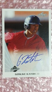 送料込即決 2013 Leaf Memories Autographs A-GK1 Gosuke Katoh 加藤豪将 直書き直筆サインカード 日本ハムファイターズ