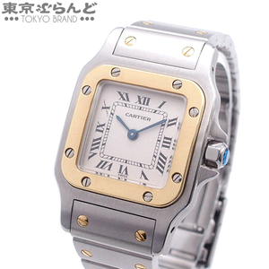 101772729 カルティエ CARTIER サントス ガルベ SM W20012C4 アイボリー SS K18YG 腕時計 レディース クォーツ 仕上済