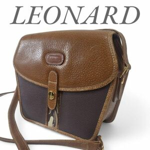 レオナール　LEONARD PVC　ショルダーバッグ　花柄　　保存袋