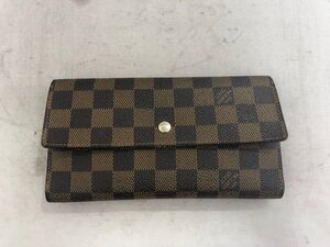 【LOUIS VUITTON】ルイヴィトン　ダミエ　ブラウン　折長財布　SY02-FX1