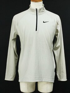 美品 NIKE/ナイキ メンズDRI-FIT ADVハイネック長袖プルオーバー 薄灰M rj977