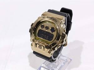 【54811】美品 CASIO カシオ G-SHOCK ジーショック GM-6900G クオーツ QZ ブラック×ゴールドカラー 稼働 デジタル ラバーベルト 箱あり