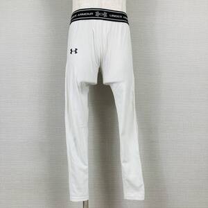 【199】UNDER ARMOUR アンダーアーマー パンツ インナー スポーツ ゴム ロゴ ホワイト ナイロン