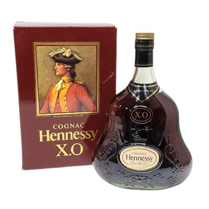 ZE624　古酒 Hennessy ヘネシー XO 金キャップ グリーンボトル 1000ml 1L 40% 箱付き コニャック ●80◎2