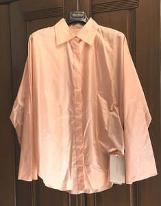 NINA RICCI ニナ・リッチ★シルク100％・シャツ・ブラウス・ライトサーモン・M～Lサイズ★未使用・￥100,000OFF！