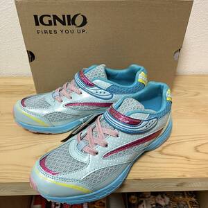 ▼IGNIO イグニオ ジュニアシューズ スニーカー 23.0㎝ ブルー IGC4924BL922 未使用 紙タグ付き お箱有り 子供用 運動靴 922 女の子用