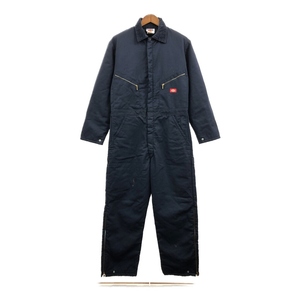 90年代 Dickies ディッキーズ ワーク オールインワン ネイビー (メンズ 42/44) 中古 古着 Q8889