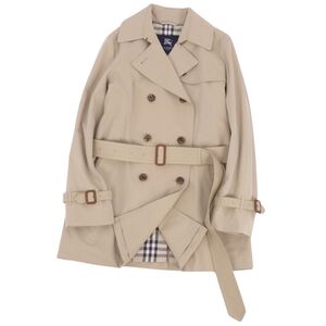 美品 バーバリー ロンドン BURBERRY LONDON コート トレンチコート ショート丈 裏チェック アウター レディース 40(M) cf12ed-rm10f12840