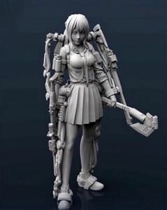 【新品】1/35 パワースーツを身に付けた盗賊団の美少女首領 未塗装 レジン製 組み立て キット フィギュア プラモデル ガレージキット H099