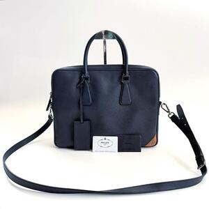 【美品】PRADA プラダ ビジネスバッグ 2way サフィアーノ 2VE368