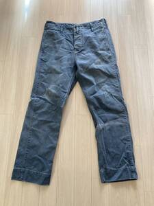 LEVIS VINTAGE CLOSING 名作 ワークパンツ ダメージ グレー W32　05040