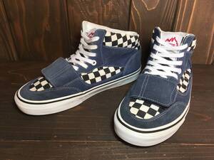 ★VANS バンズ MOUNTAIN EDITION マウンテン エディション 青×白×黒 チェッカー 26.5cm Used 検 SK8 オールドスクール BMX ハーフキャブ