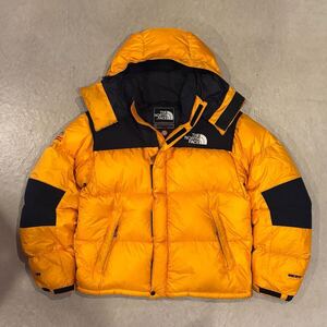 【THE NORTH FACE】ザノースフェイス バルトロ ナイロン ダウンジャケット パーカー SUMMIT SERIES WINDSTOPPER メンズ M yellow black