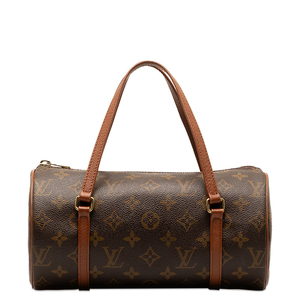 ルイ ヴィトン モノグラム パピヨン26(旧) ショルダーバッグ M51386 ブラウン PVC レザー レディース LOUIS VUITTON 【中古】